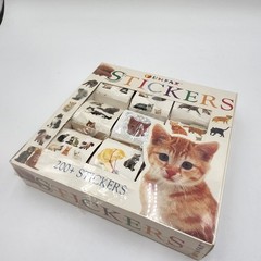 Vintage new Roll of Cat Kitten Stickers NOS Funfax box 1995