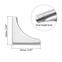 22mm Metal Book Corners – 100pcs Decorative Photo Album Protectors, Silver Tone
