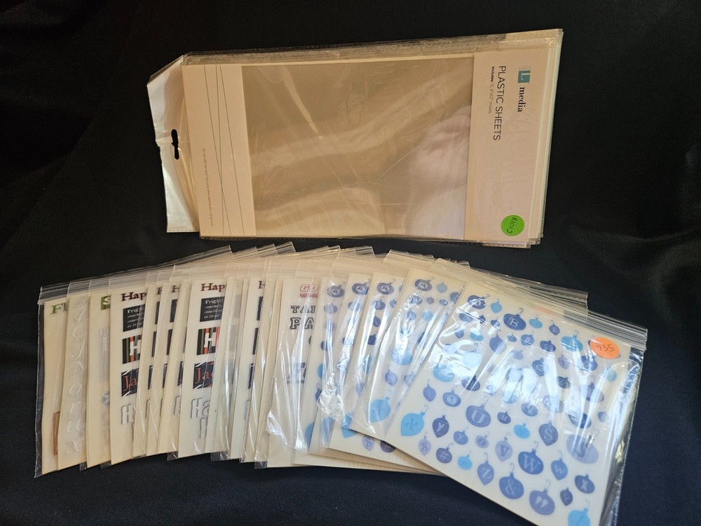 Scrapbook Plastic sheets and Velum Bundle- See description… (811)