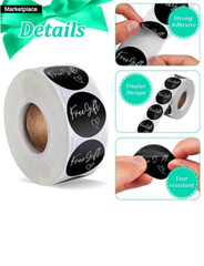 500ct ~ Stickers 1″ FREE GIFT 💖 Labels On Roll 💖 for SMALL BUSINESS Gratitude
