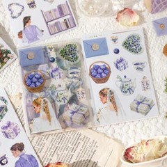 Book of Vintage Stickers Lady Girls Sticker PET + Paper Junk Journal Scrapbook