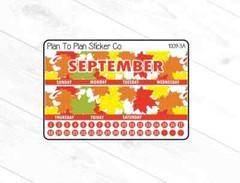 1009-3A~~September 7X9 Monthly View Planner Stickers.