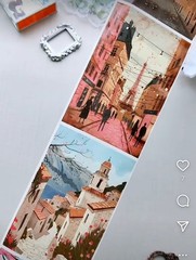 Roll of Artistic Stickers 15 City Buildings Eiffel Empire France Italy New York