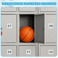 3″ Consecutive Number Stickers, 1 Set Self Adhesive Number Decals, White