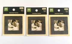 Lot of 3 Making Memories TWINE SQUARE CHARMED FRAMES 2-1/4″ X 2-1/4″