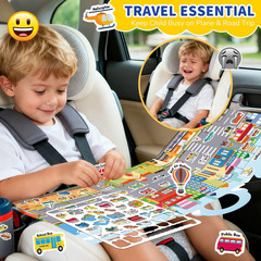 6 Sets Reusable Sticker Book for Toddlers 3-6, Jelly Stickers Book for Kids, Tra
