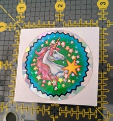 Vintage Stickers Rainbow Unicorn Prism Sticker RARE