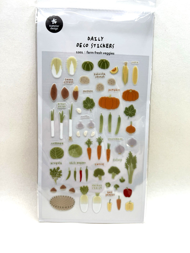 Suatelier Farm Fresh Veggies Stickers Junk Journal Collage Scrapbooking