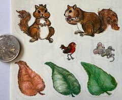 FAMILY TREE Stickers(46pc) Highlights•Leaves•Squirrel•Bird •Cat•Mouse•Relatives