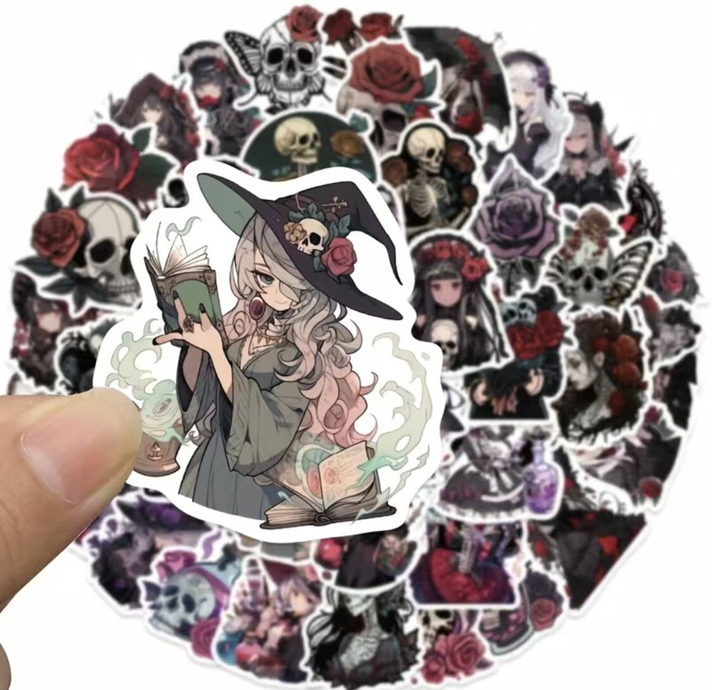 10pcs Gothic Steampunk Doll Stickers-Scrapbooking, Journal, DIY Crafts & Cards
