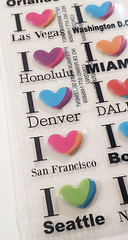 Recollections Signature Dimensional Stickers – I ‘HEART’ U.S. CITIES – 14 pcs