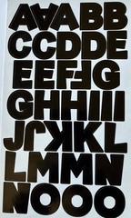 BLACK 1-1/4” ALPHABET Stickers(4 sheet)Making Memories•Letters•Numbers •Words•