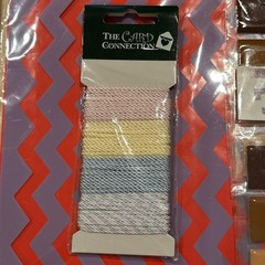 NEW Scrapbooking Supplies Mixed Lot of 7 Packs Stickers Cording Tiles Paper More