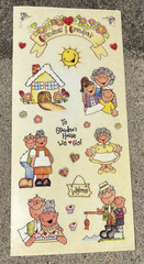 VINTAGE 5 x 12″ SANDYLION Sticker Sheet GRANDPARENTS GRANDMA GRANDPA