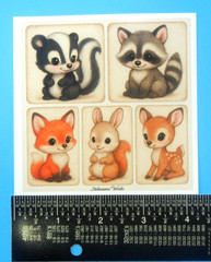 Cute Woodland Animals Sticker Sheet