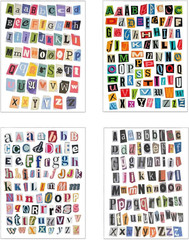 Vintage 287PCS Alphabet Letter Stickers for Scrapbooking and DIY Crafts