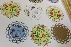 Minature Doilies LOT 30 hand punched scrapbooking embelishments card paper 1.5″