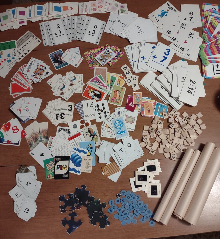Art & Junk Journaling Cards Scrabble Tiles Game Pieces Slides 1000+ Pcs