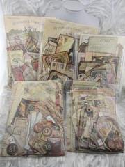 100pc Vintage Junk Journaling Supplies Theme: Post Card, Travel & Ticketing