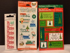 Christmas Crafts/Scrapbook Lot*Hallmark /AGC Stickers*Rub-ons*Glitter*New*
