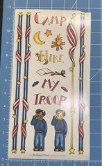 Bo Bunny Press BOY CUB SCOUTS FLAG Salute Stickers Individual Sheet Jan Lanoy