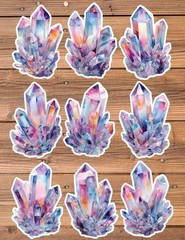 Crystals Die Cut Vinyl Stickers Scrapbooking Laptop Waterbottle