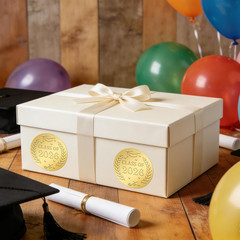 120 Gold Foil Graduation Stickers, 1.6 Inch Class of 2026 Seals, 120 Pcs