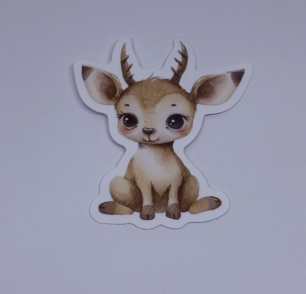 Cute Baby Deer Animal Sticker Vinyl Decal Journal Wall Fun Art Decor Tc9