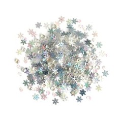 Buttons Galore Assorted WINTER Theme Buttons And Embellishments 6 pc