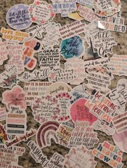 Inspirational Jesus Christian Stickers – 50Pcs Bible Verse Phrase Multicolor
