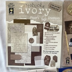 HOTP Sarabooks & Paper Pizazz Scrapbook or Junk Journaling Fiber Pack, Paper Kit