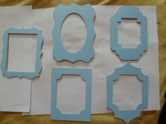 «Wall» style Scrapbooking frames set of 5 in 5 pastel colors