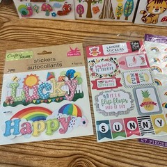 Sticker Lot of 15 packs Summer animals Easter cactus forest friends #3