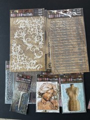 7 Gypsies Ephemera Collage Mix Media Lot Of 16 Architextures Findings Trinkets