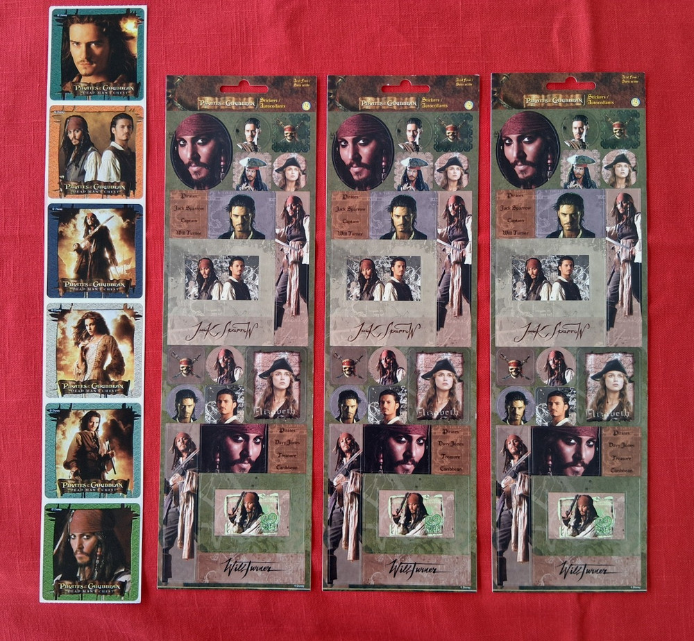 4 Sandylion large Disney PIRATES OF THE CARIBBEAN sticker sheets (RETIRED)