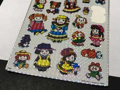 Vintage 1983 Morgan Mark 1 Chrome Prism Stickers – Doll Stickers – Missing 2
