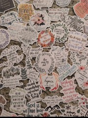 Inspirational Jesus Christian Stickers – 50Pcs Bible Verse Phrase Multicolor