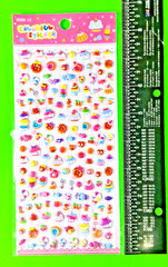 Sweet Treats Mini Puffy Stickers Pack Ice Cream Cupcakes Candy Donuts