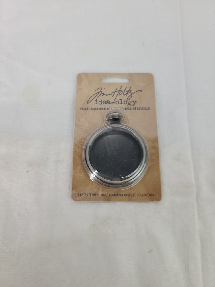 NISP Tim Holtz Idea-ology Pocket Watch Frame Embellishments Brushed Nickel