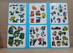 Vintage 1980s Prism Sticker Lot 12 Vending Sheets Unicorn Gorilla Snail Frog BJ