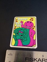 Vintage Stickers Barney Dinosaur Foil Mylar Vending Machine Sticker Bebop 1992