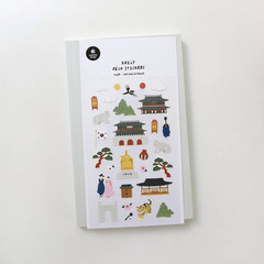Aesthetic Seoul City Stickers for Journaling Diary Deco Korean Stationery