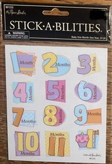 Stickabilities The Paper Studio 1 Month- 12 Months 1 Year Old Scrapbook Stickers