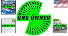 High-Visibility One Owner Windshield Stickers 12-Pack Made in USA 14.5″ x 2.75″