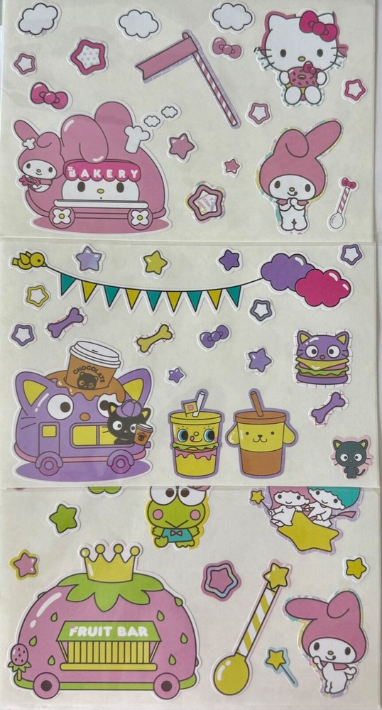 My Melody Pink White Bunny Sanrio Sticker Lot 100+ Stickers Hello Kitty Bakery