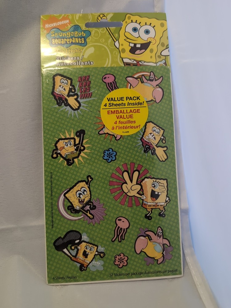 Vintage 2006 Spongebob Squarepants Stickers – New In Package / Nickelodeon