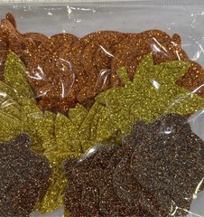 Perfect Harvest Fall Foam Stickers Crafts Leaves Pumpkin Glitter (4) 50 ct Packs