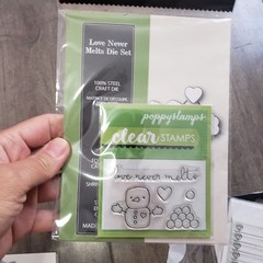 Paper Crafts Die Cuts & Stamps Bundle Poppy Mama Elephant Cats HBD Frames