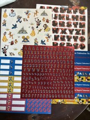 Vintage DISNEY EPCOT Mickey Mouse Minnie Lot Approx 110 + Scrapbook Sheets 12×12