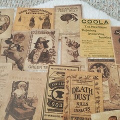 Ephemera Lot 38 Pieces Brown Paper Style Ads ScrapBooking Collectible Decor